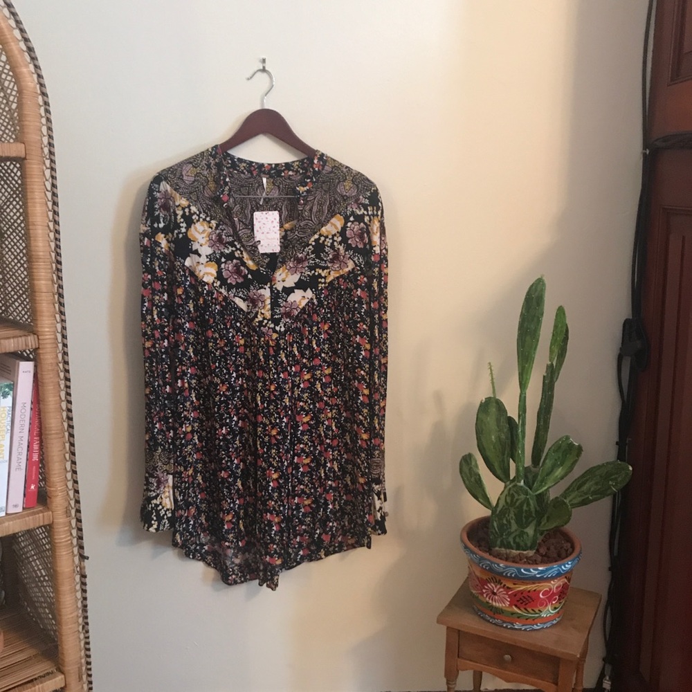 Free People Wildflower Fields Henley Top